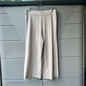 Women's Wide Leg Lounge Pants in Cream/Tan